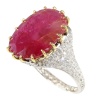 Vintage Ruby Delight: 13.5ct Untreated Ruby in Art Deco Ring